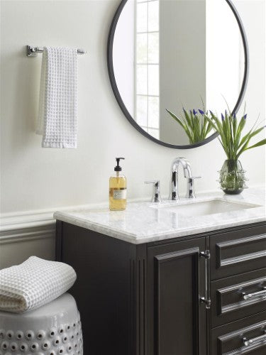 Glacio Zinc & Acrylic Clear / Polished Nickel Towel Bar 8