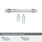 Glacio Zinc & Glass Clear / Satin Nickel Cabinet Pull 13