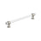 Glacio Zinc & Glass Clear / Satin Nickel Cabinet Pull 2