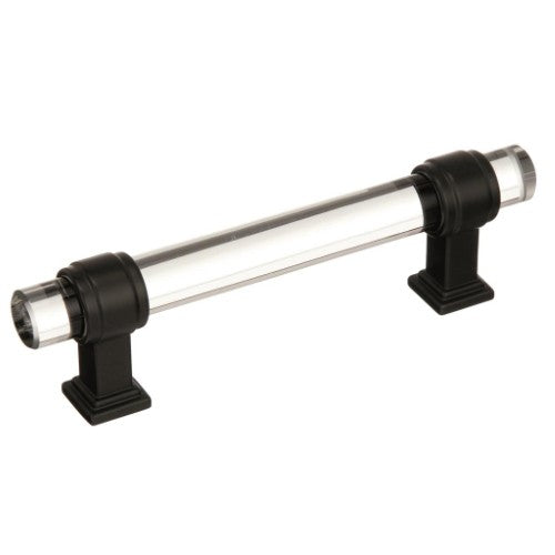 Glacio Zinc & Glass Clear / Black Bronze Cabinet Pull 3