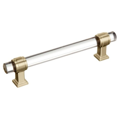 Glacio Zinc & Glass Clear / Golden Champagne Cabinet Pull 4