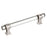 Glacio Zinc & Glass Clear / Polished Nickel Cabinet Pull 4