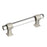 Glacio Zinc & Glass Clear / Satin Nickel Cabinet Pull 3