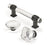 Glacio Aluminum & Glass Clear / Black Bronze Cabinet Knob 20