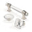 Glacio Zinc & Glass Clear / Polished Nickel Cabinet Pull 25