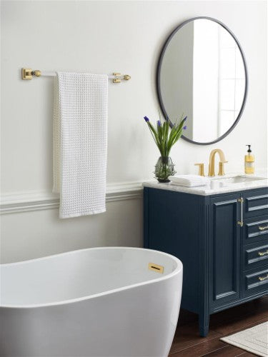 Glacio Zinc & Glass Clear / Golden Champagne Cabinet Pull 17