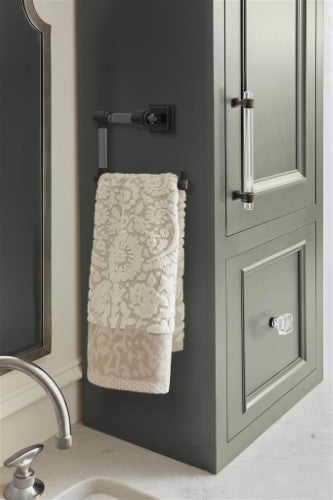Glacio Zinc & Glass Clear / Oil Rubbed Bronze Cabinet Pull 27