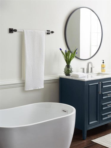 Glacio Zinc & Glass Clear / Oil Rubbed Bronze Cabinet Pull 18