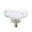 Glacio Aluminum & Glass Clear / Satin Nickel Cabinet Knob 1