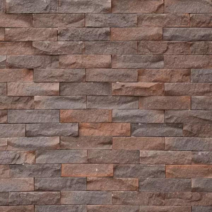 Cocoa Split Face Clay Veneer - 1.96" x 7.87"