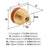 Fairlane Zinc & Leather Cognac Leather / Champagne Bronze Cabinet Knob 4