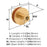Fairlane Zinc & Leather Cognac Leather / Champagne Bronze Cabinet Knob 3
