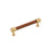 Fairlane Zinc & Leather Cognac Leather / Champagne Bronze Cabinet Pull 4