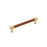 Fairlane Zinc & Leather Cognac Leather / Champagne Bronze Cabinet Pull 5