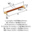 Fairlane Zinc & Leather Cognac Leather / Champagne Bronze Cabinet Pull 13