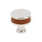 Fairlane Zinc & Leather Cognac Leather / Polished Nickel Cabinet Knob 2