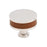 Fairlane Zinc & Leather Cognac Leather / Polished Nickel Cabinet Knob 1