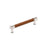 Fairlane Zinc & Leather Cognac Leather / Polished Nickel Cabinet Pull 4