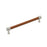 Fairlane Zinc & Leather Cognac Leather / Satin Nickel Appliance Pull 1