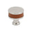 Fairlane Zinc & Leather Cognac Leather / Satin Nickel Cabinet Knob 2