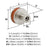 Fairlane Zinc & Leather Cognac Leather / Satin Nickel Cabinet Knob 4