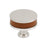 Fairlane Zinc & Leather Cognac Leather / Satin Nickel Cabinet Knob 1