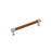 Fairlane Zinc & Leather Cognac Leather / Satin Nickel Cabinet Pull 5