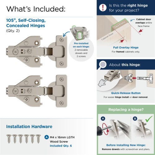 Euro Concealed Hinges Steel Nickel Cabinet Hinge 4
