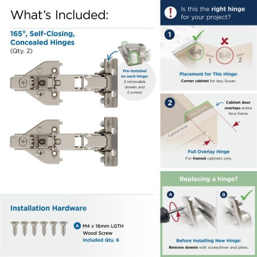 Euro Concealed Hinges Steel Nickel Cabinet Hinge 4