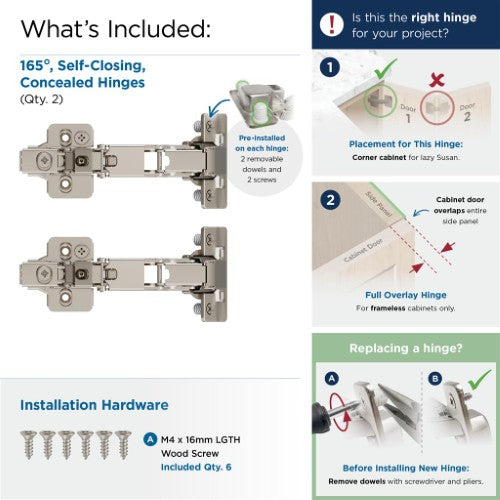 Euro Concealed Hinges Steel Nickel Cabinet Hinge 4