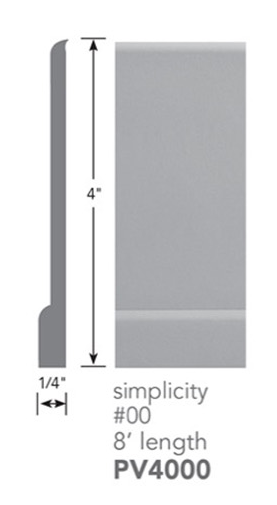 Contours Rubber #00 Simplicity Citrus Profiled Wall Base Satin 2