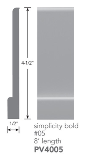 Contours Rubber #05 Simplicity Bold Citrus Profiled Wall Base Satin 2
