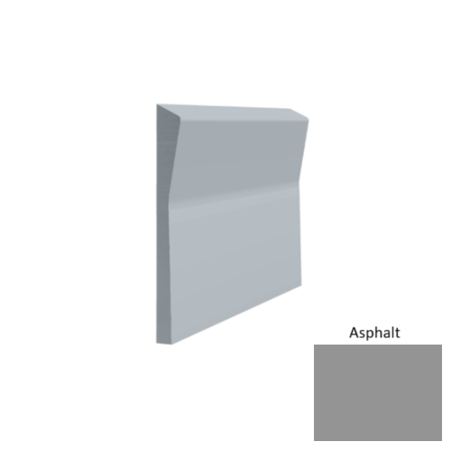 Contours Rubber #70 Valiant Asphalt Profiled Wall Base Satin 1