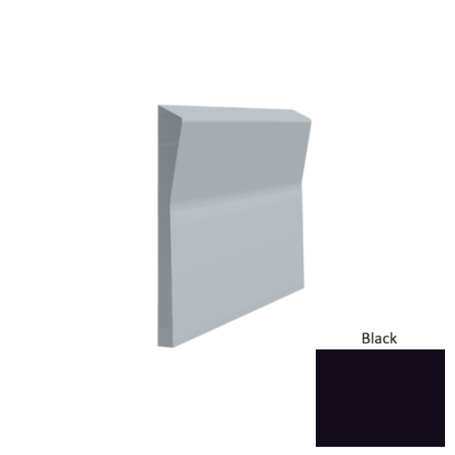Contours Rubber #70 Valiant Black Profiled Wall Base Satin 1