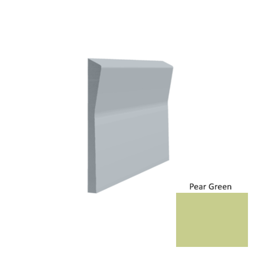 Contours Rubber #70 Valiant Pear Green Profiled Wall Base Satin 1