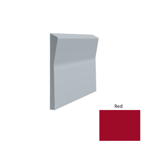 Contours Rubber #70 Valiant Red Profiled Wall Base Satin 1