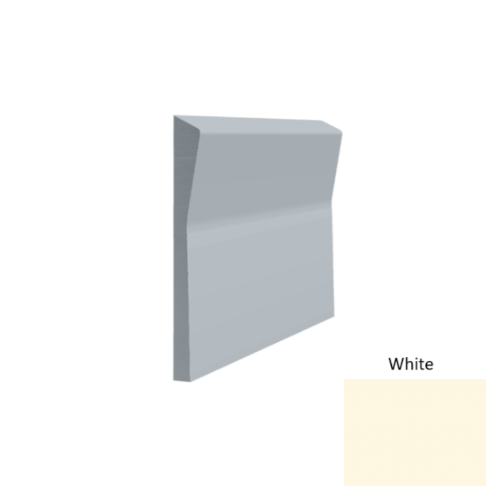 Contours Rubber #70 Valiant White Profiled Wall Base Satin 1
