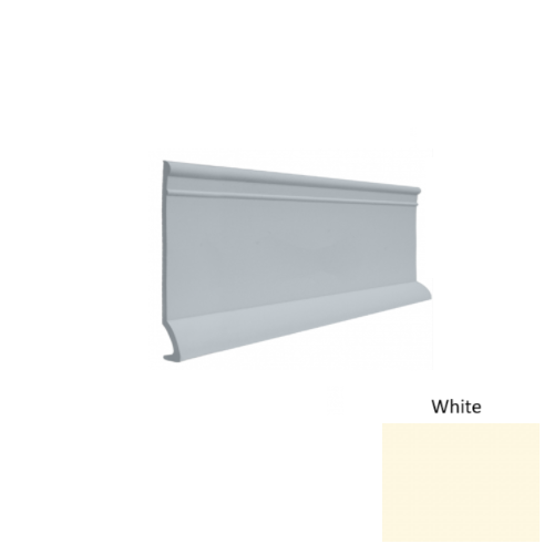 Contours Rubber #90 Intrigue White Profiled Wall Base Satin 1