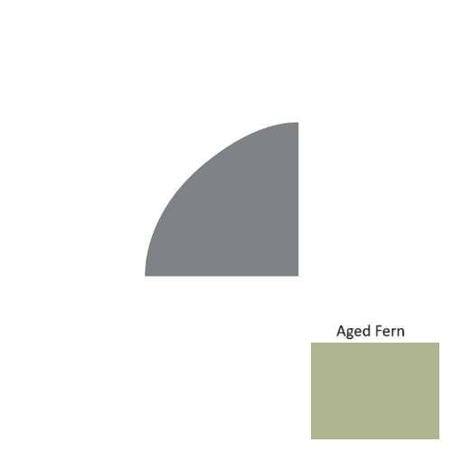 Contours Rubber Aged Fern Quarter Round Satin 1