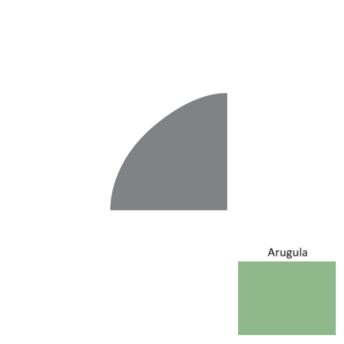 Contours Rubber Arugula Quarter Round Satin 1