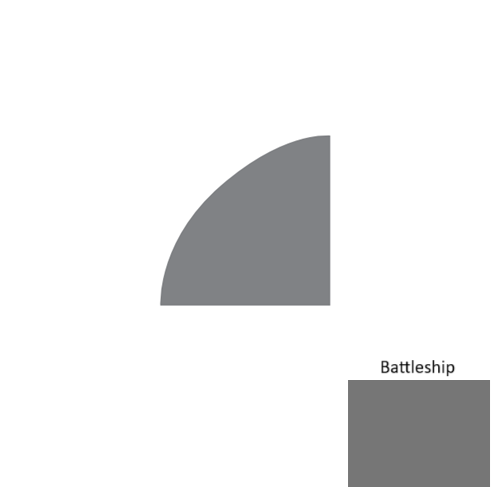 Contours Rubber Battleship Quarter Round Satin 1