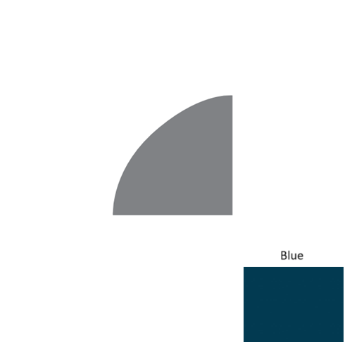 Contours Rubber Blue Quarter Round Satin 1