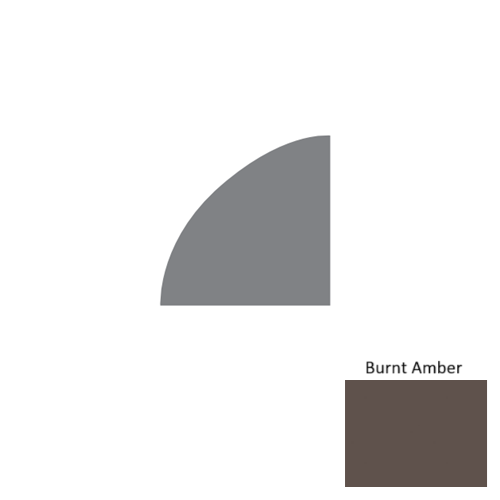 Contours Rubber Burnt Amber Quarter Round Satin 1
