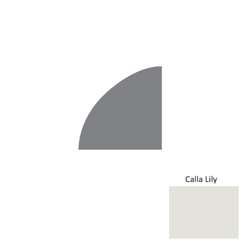 Contours Rubber Calla Lily Quarter Round Satin 1