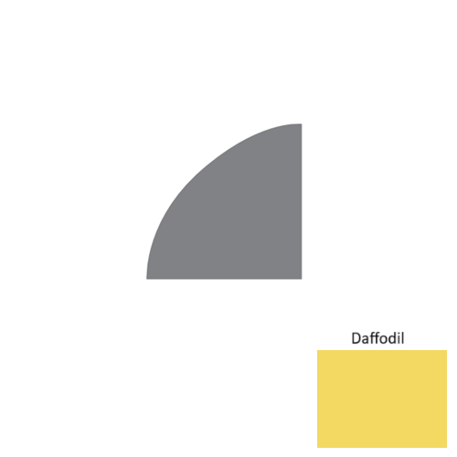 Contours Rubber Daffodil Quarter Round Satin 1