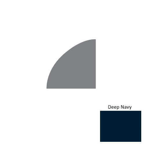 Contours Rubber Deep Navy Quarter Round Coil Satin 1