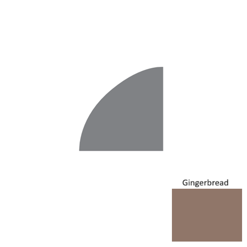 Contours Rubber Gingerbread Quarter Round Satin 1