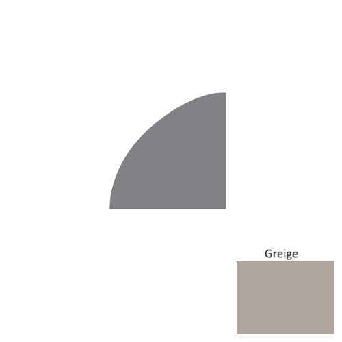 Contours Rubber Greige Quarter Round Satin 1