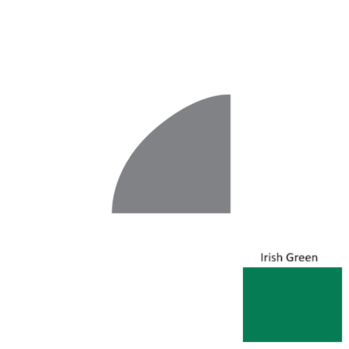 Contours Rubber Irish Green Quarter Round Satin 1