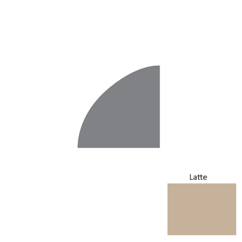 Contours Rubber Latte Quarter Round Satin 1